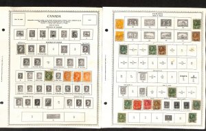 Canada Stamp Collection on 12 Minkus Pages, To 1957