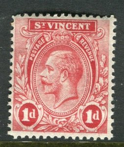 ST. VINCENT; 1921 early GV issue fine Mint hinged Shade of 1d. value