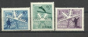 POLAND 1957 , SKIING , MH