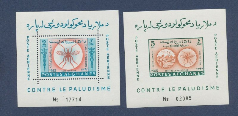 AFGHANISTAN - Scott 674h, 674i  - MNH S/S - malaria, insect, medicine - 