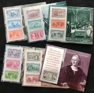 US MNH #2624-2629 Columbus Sheets (6) SCV $30.50 L42