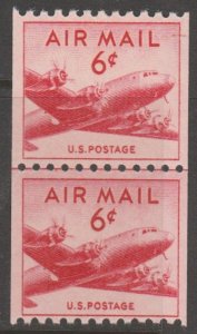 U.S. Scott #C41 Airmail Stamp - Mint NH Line Pair