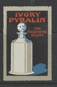 Est Early 1900s Ivory Pyralin Toilet Ware DeLuxe Promotional Poster Stamp (AW50)