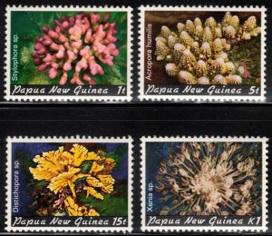 PAPUA NEW GUINEA 1982 Coral; Scott 566-69; MNH
