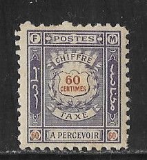 French Morocco  # 12L17  60 centimes Due  NH VF