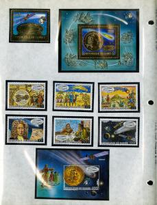 Worldwide Halley's Comet Mint NH Stamp Collection 