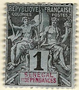 Senegal Sc #35 F-VF Mint OG hr French Colonies are Hot!