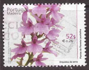 MADEIRA Scott 209 purple orchid flower stamp Used