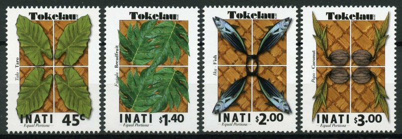 Tokelau 2019 MNH Inati Equal Portions Coconut Fish 4v Set Nature Fruits Stamps