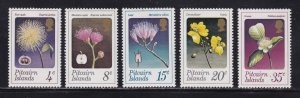 Pitcairn Islands stamps #130 - 134, MNH, light scuffs, topical set, Flowers