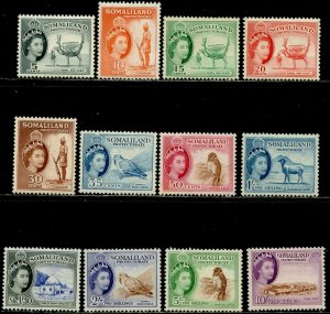 SOMALILAND PROT Sc#128-139 1953-58 QEII Defins Complete Set OG Mint LH