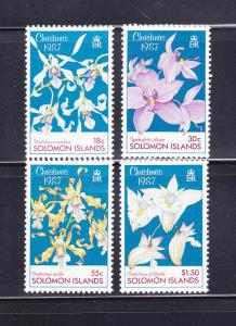 Solomon Islands 598-601 Set MNH Flowers