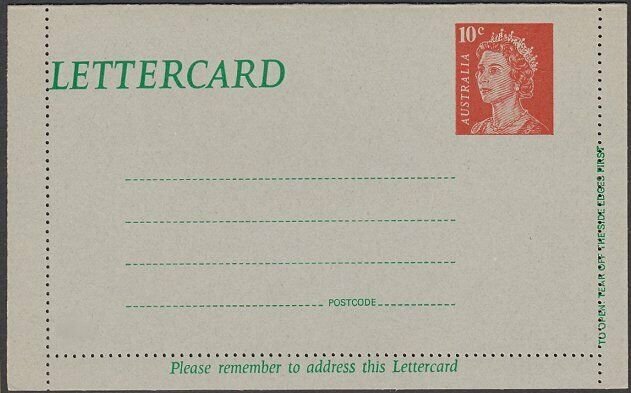 AUSTRALIA QE 10c lettercard fine unused.....................................Q690