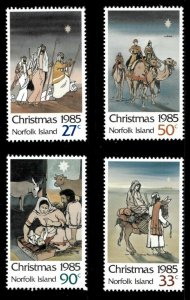 Norfolk Island 1985 - Christmas Nativity - Set of 4v - Scott 373-76 - MNH