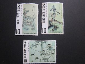 Korea 1971 Sc 787-9 set MNH
