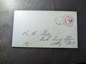 1881 England Ireland Cover Dublin to Abbey Street Local Use