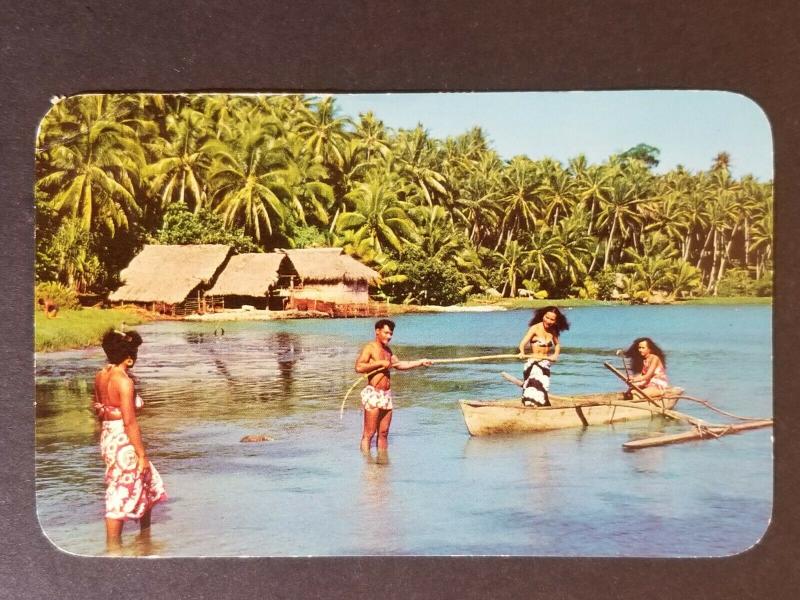 1967 Tahiti to Walnut Creek California Fishing Trip Real Picture Postcard Cover