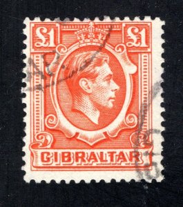 Gibraltar #118  F, Used, George VI, CV $55.00.... 2440112