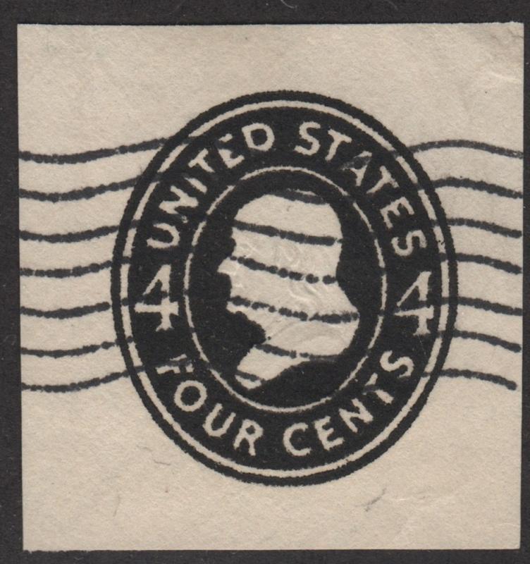 SC#U416 4¢ Washington Cut Square (1907) Used