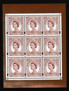Great Britain Queen Elizabeth II Souvenir Sheet with 9 Stamps, Mint NH