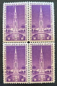 Scott#: 852 - Golden Gate Expo 3¢ 1939 Block of Four MOG - Lot 3