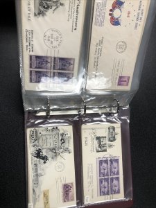 US FDC 1935-1943 Stamp Sc#772-914 First Day Cover In Album , Lot Of 120 Covers