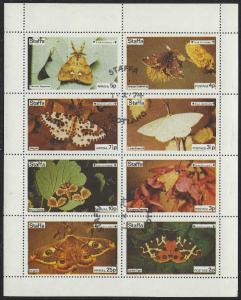 Staffa: CTO (Used) Miniature Sheet of 8 Moths