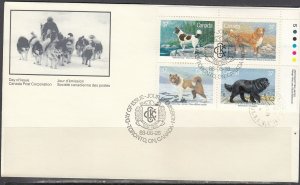 Canada Scott 1220a UR Pl Blk FDC - Dogs