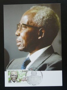 president of Senegal Leopold Sedar Senghor maximum card France 2002