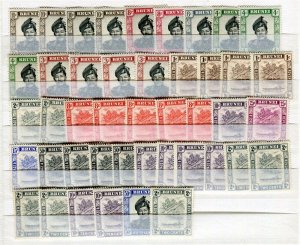 BRUNEI; 1940s early Sultan issues fine Mint Duplicated LOT