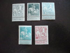 Stamps - Belgium - Scott# B1,B3,B4,B5,B7 - Mint Hinged Part Set of 5 Stamps