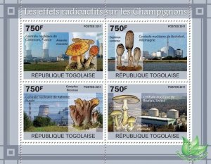 Togo 2011 MNH - The Radioactive Effects on Mushrooms.  Mi 3799-2802