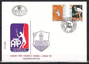 Yugoslavia, Scott cat. 2045-2046. Tennis Players issue. First day cover. ^