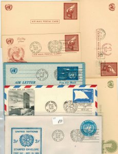 U.N. UNITED NATIONS STATIONERY COLLECTION SET OF 75 FDCs Few Better $90 retail