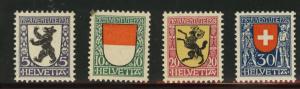 Switzerland Scott B29 - B32 1924 semipostal  set few toned