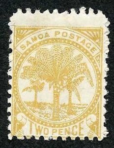 Samoa SG59c 2d Pale ochre Perf 11 Fresh M/M