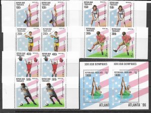 Togo 1695-1701 MNH Olympics set cpl. X 10 sets, vf.   2022 CV $130.00