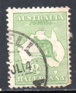 AUSTRALIA 1 USED SCV $7.50 BIN $3.00 MAP, KANGAROO