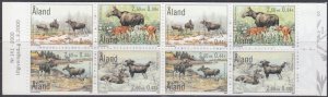 ALAND Sc #165b MNH CPL BOOKLET with PANE of 2 SETS of 4 WILDLIFE