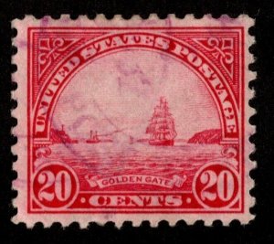 OAS-CNY 7250 REGULAR ISSUES 1923 SCOTT 567 $0.20 GOLDEN GATE USED