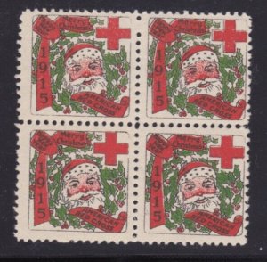 US Christmas Seal WX16 1915 Block of 4 MNH - $40 cv