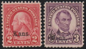 US #660 - 661 VF/XF mint, well centered, no gum, super Nice!
