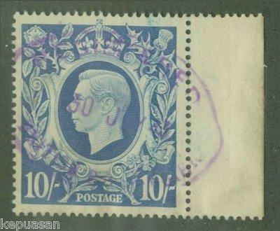 Great Britain 1942 KGVI sg478a marginal VFUSED