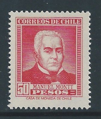 Chile #296 NH 50p Manuel Montt