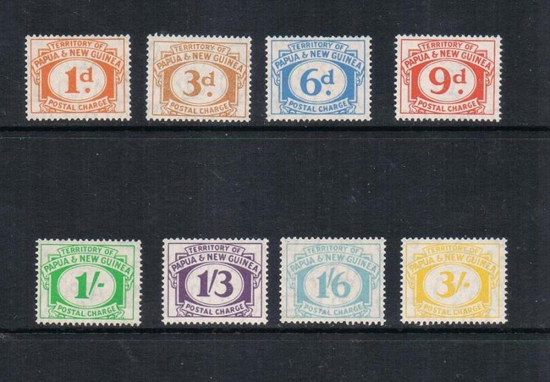 Papua New Guinea 1960 Sc J7-J14 set of 8 MNH