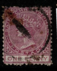 ST.CHRISTOPHER SG2 1871 1d MAGENTA USED