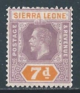 Sierra Leone #112 MH 7p King George V - Wmk. 3