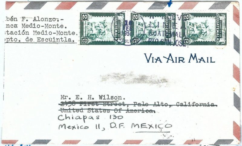 69282 - GUATEMALA - POSTAL HISTORY -    COVER with AMBULANT POSTMARK! 1951