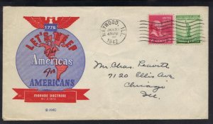 US 1942 WARTIME POLITICIAN PATRIOTIC CVR LET'S KEEP AMERICA FOR THE AMERICANS