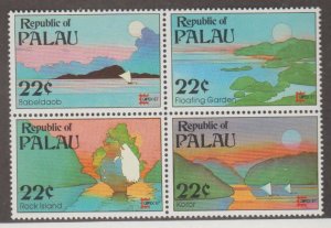 Palau Scott #149a Stamps - Mint NH Block of 4